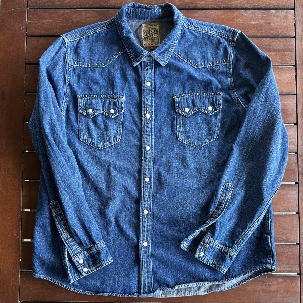 Lucky Brand Lucky Legend Gold Rush Saloon Long Sleeve Shirt, Size XL - Picture 4 of 7